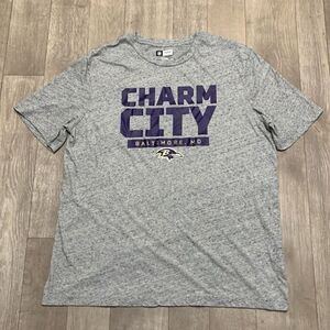 NFL Team Apparel Baltimore Ravens “Charm City” Football Crewneck T-Shirt‎